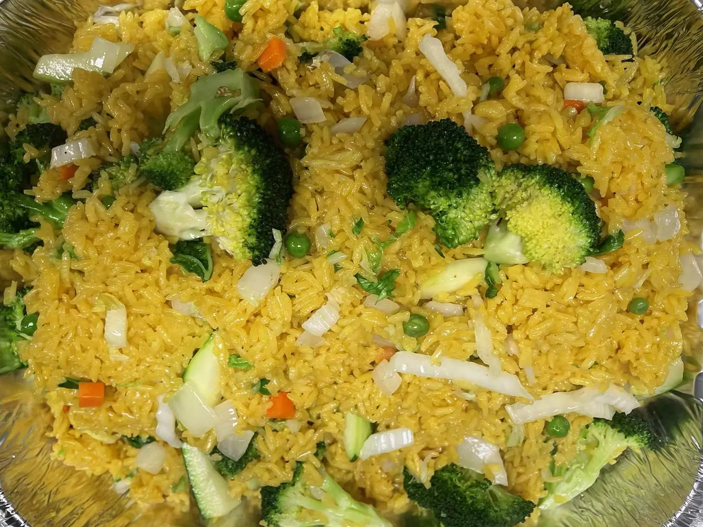Egg Fried Rice with Seasonal Vegetables at Jade Dragon, Chinese Restaurant in New York